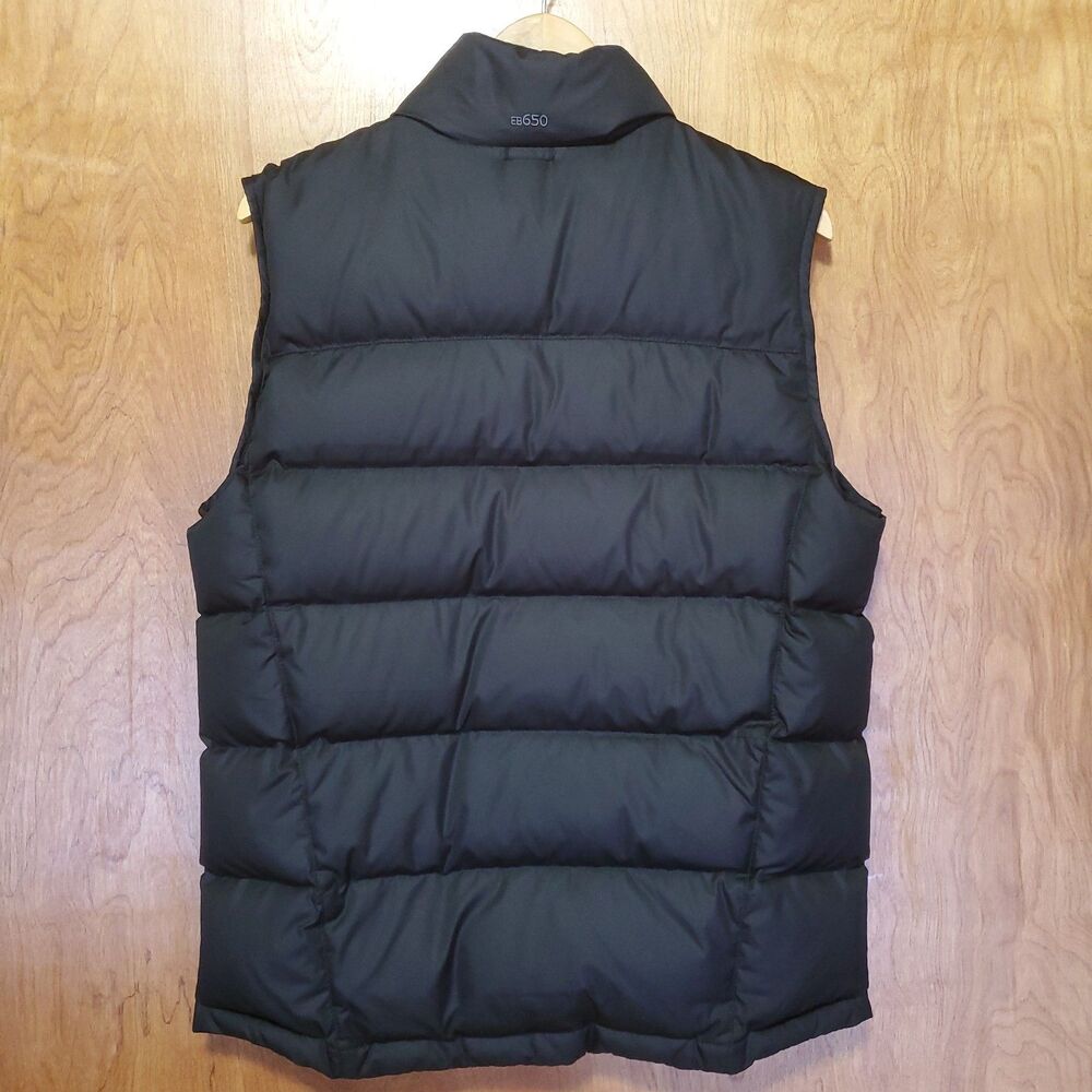 Eddie Bauer Puffer Vest Mens SMALL Minimum 80% Down Black Full Zip EB650 - Picture 3 of 8